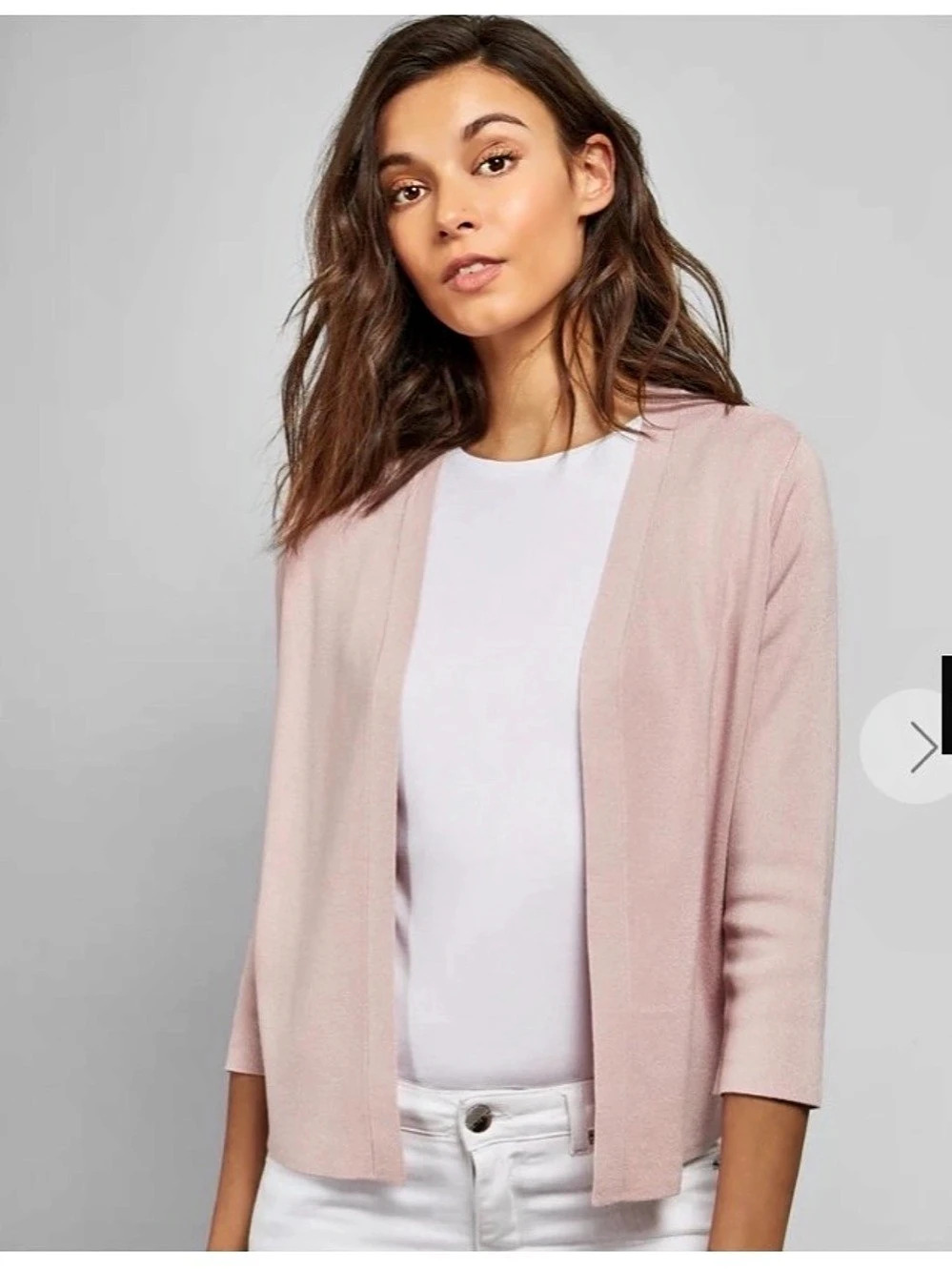 Ted Baker Kacei Floral Back Open-Front Cardigan Floral Open Front Jacket Pink